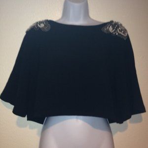 English Rose Black Top